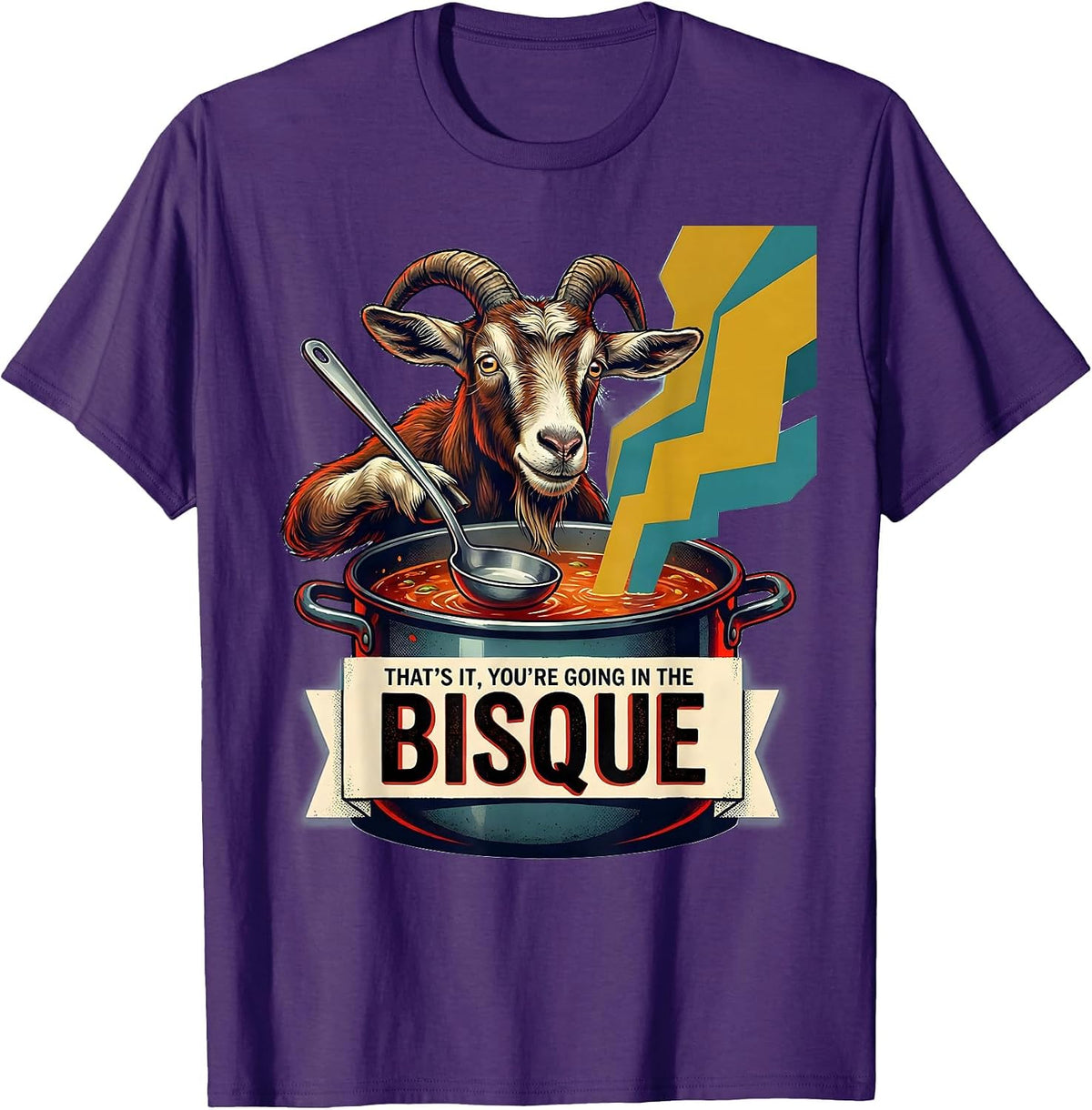 Men's That's It You're Going In The Bisque Retro Advertising T-Shirt - Purple