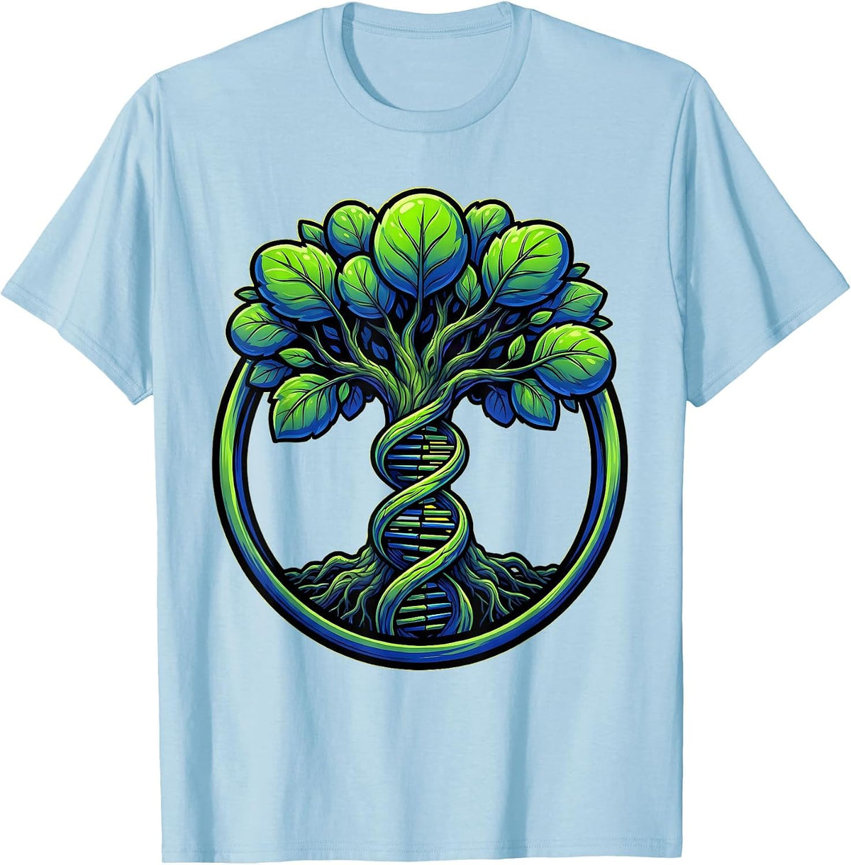 Men's DNA Tree of Life Science Teacher Graphic T-Shirt - Baby Blue