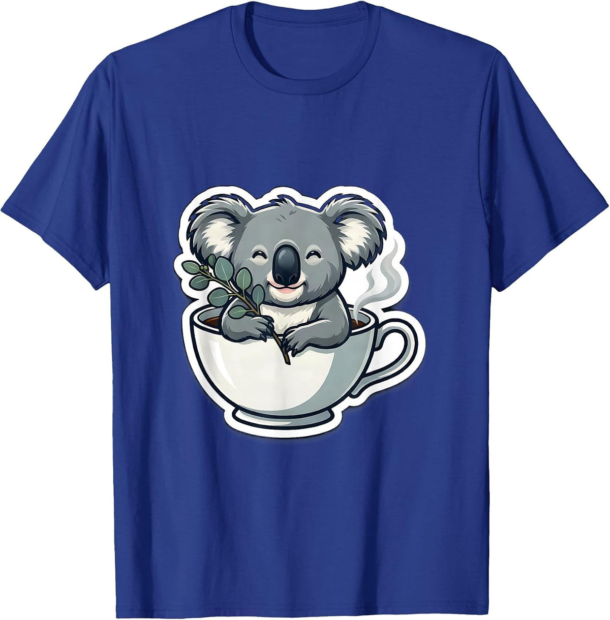 Koala On Teacup Cute Animal Lover Gift T-Shirt - Royal Blue
