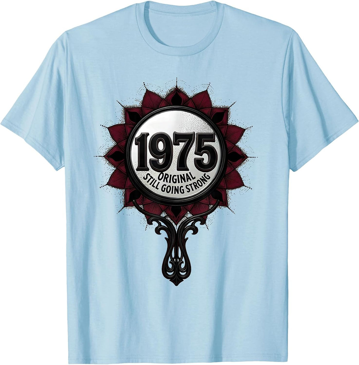 Men's 1975 Original Still Going Strong Vintage Design T-Shirt - Baby Blue