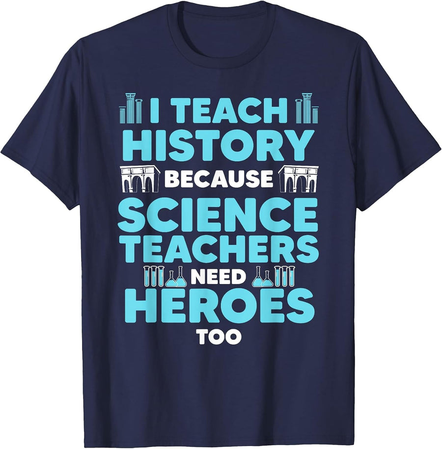 Funny History Teacher Design for Men Women History Lovers T-Shirt - Navy Blue