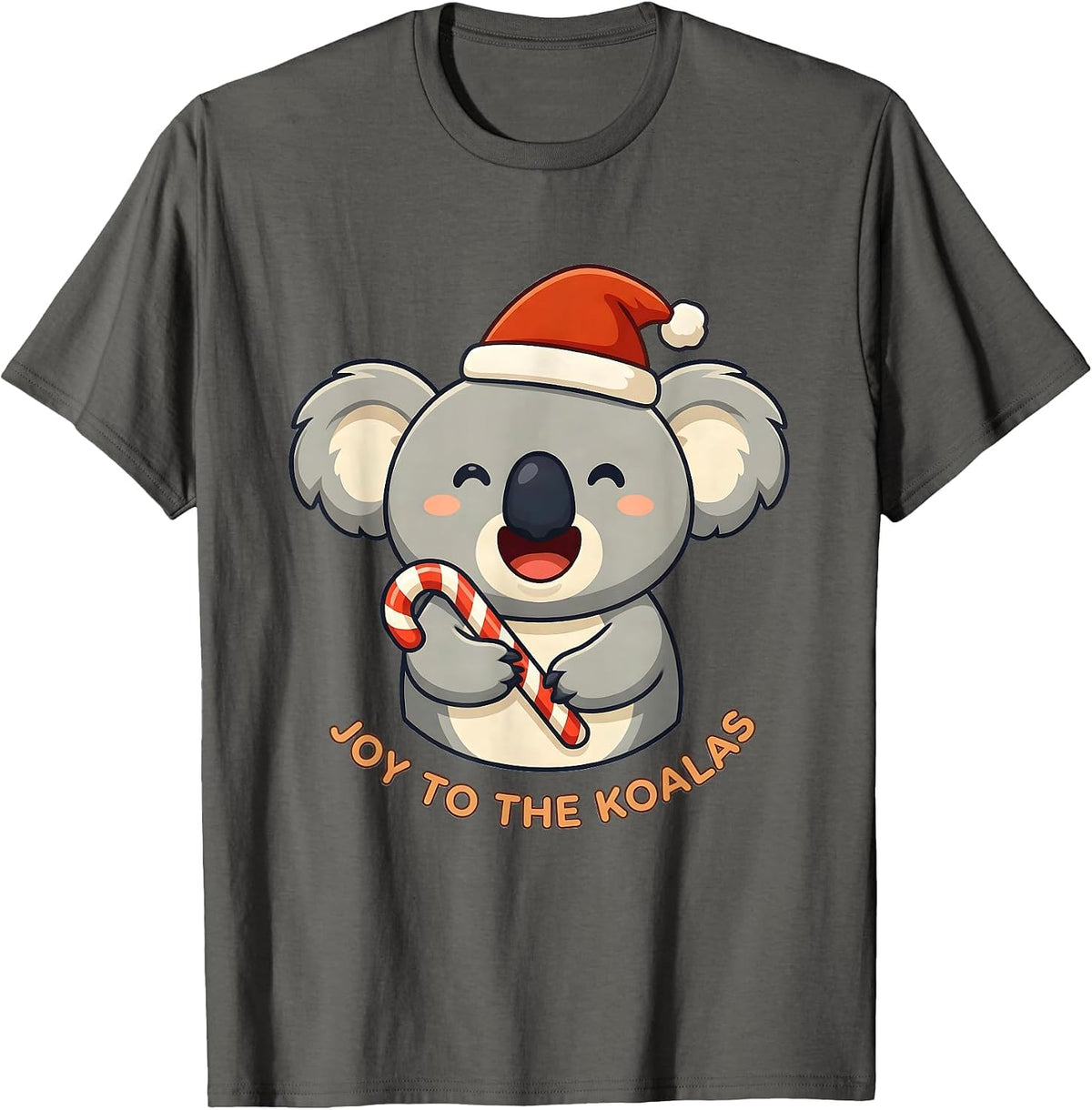 Men's Joy To The Koalas Cute Kawaii Koala Lover Christmas Pun T-Shirt - Asphalt Grey