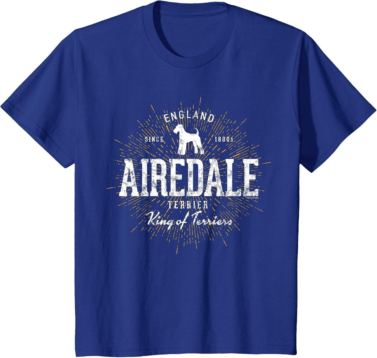 Vintage Airedale Terrier for Dog Lovers Airedale Terrier T-Shirt - Royal Blue