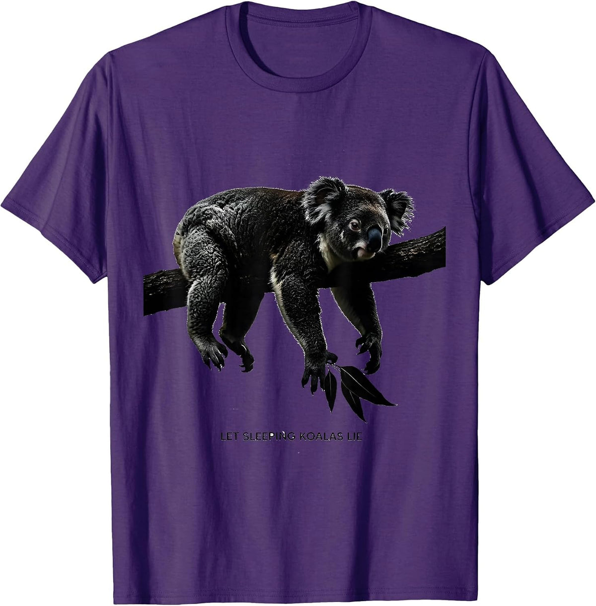 Let Sleeping Koalas Lie Funny Koala Lover Gift T-Shirt - Purple