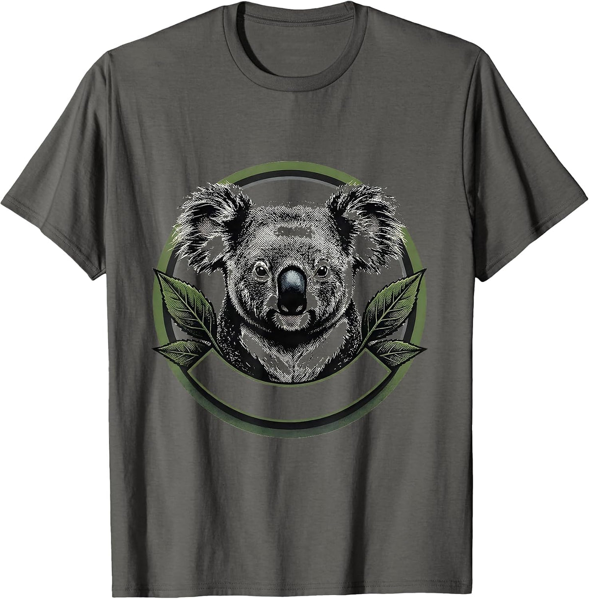 Men's Koala Tea Lover Cute Animal Pun Humor T-Shirt - Asphalt Grey