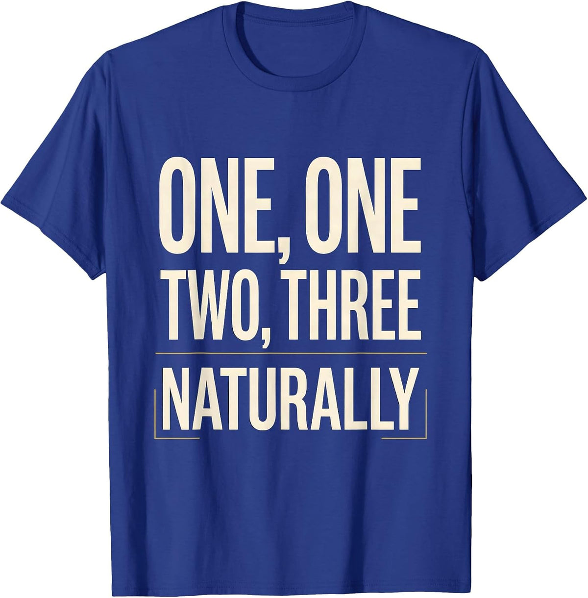 Men's One, One, Two, Three, Naturally Fibonacci Golden Ratio T-Shirt - Royal Blue