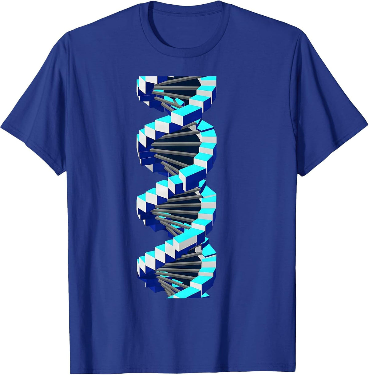 Men's DNA Double Helix Infinity Science Teacher Design T-Shirt - Royal Blue