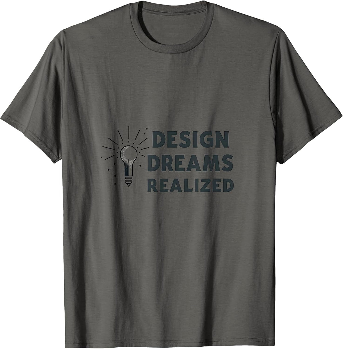 Design Dreams Realized Creative Graphics T-Shirt - Asphalt Grey