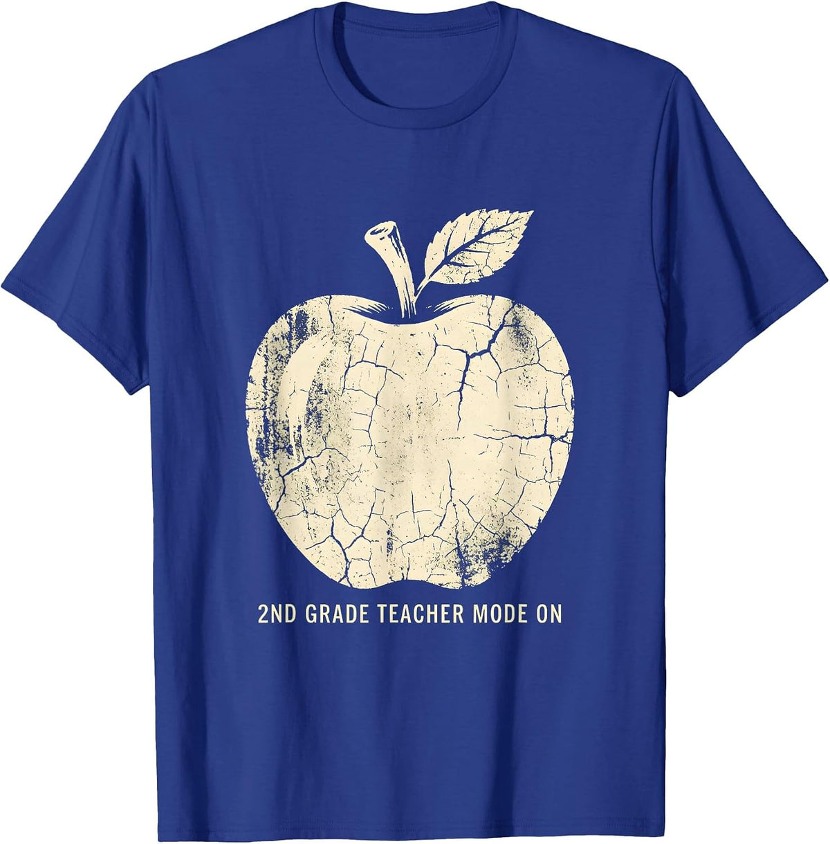 Men's 2nd Grade Teacher Mode On Educator Design T-Shirt - Royal Blue