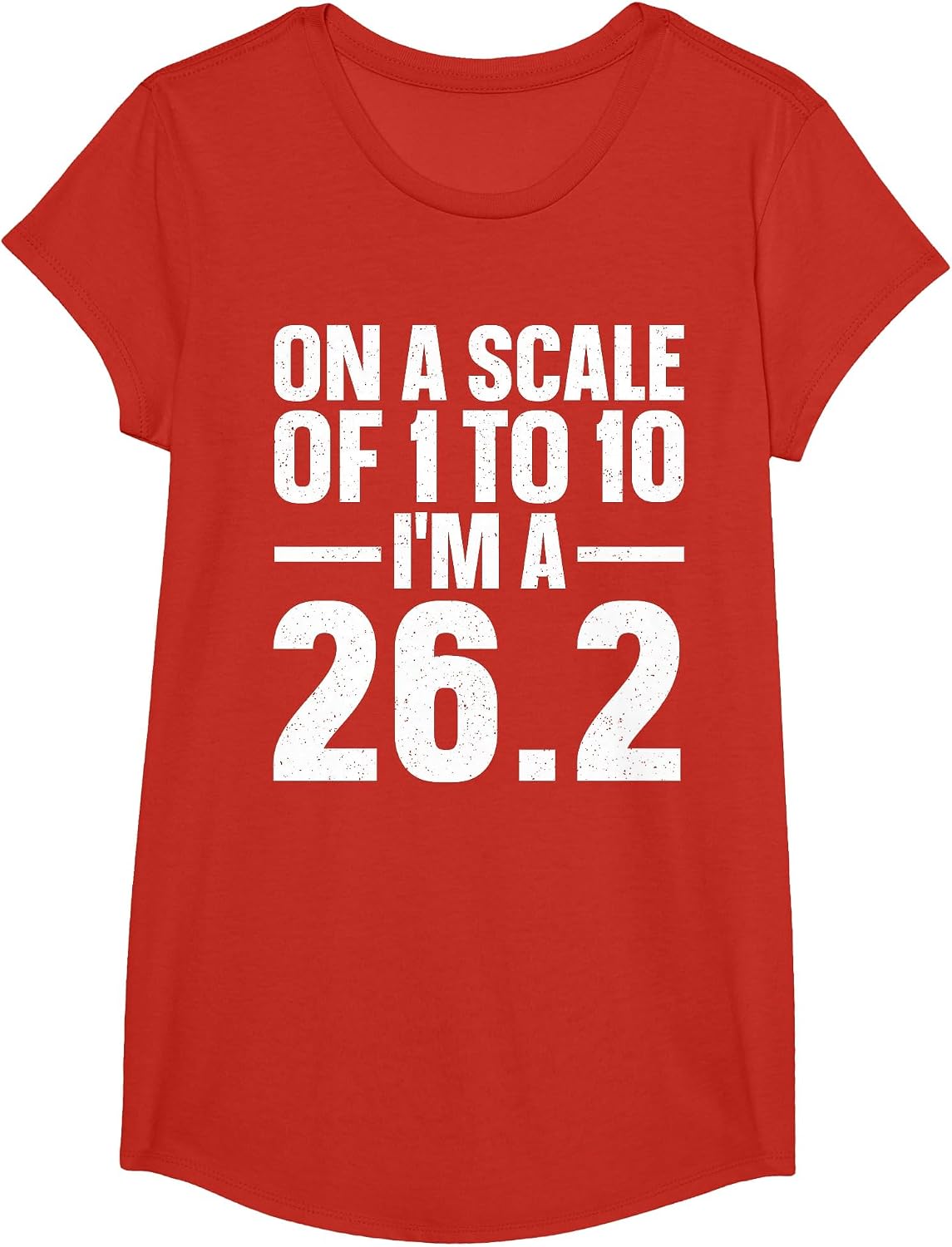 Cool Marathon Runner Design for Men Women Marathon Running T-Shirt - Girls Red