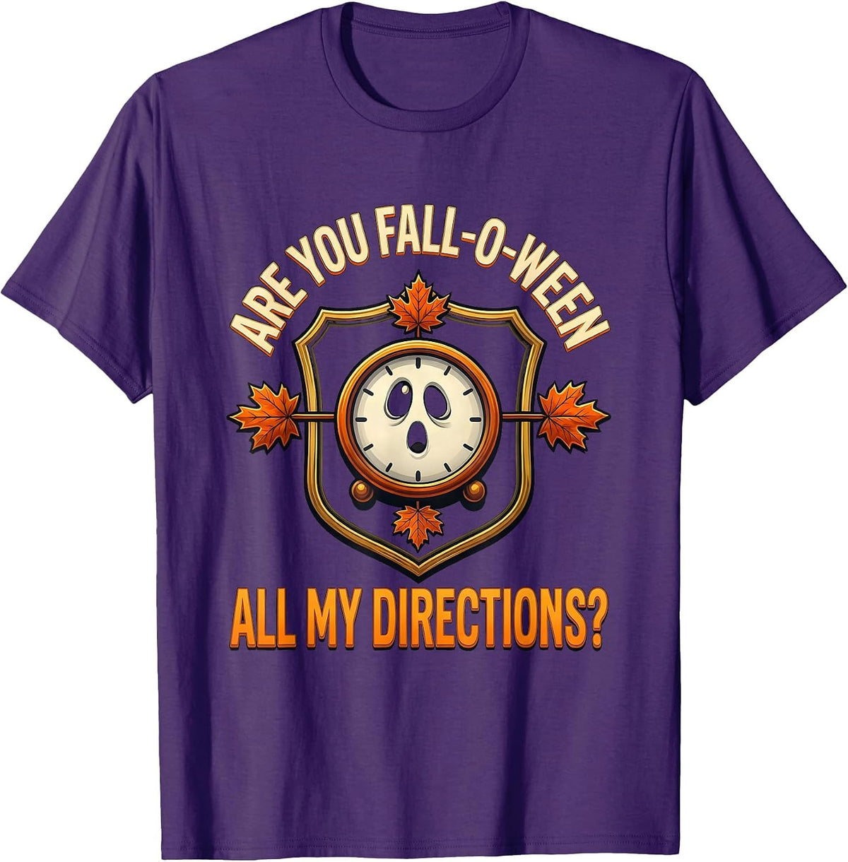 Are You Fall-O-Ween All My Directions Playful Teacher T-Shirt - Purple