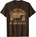 I've Got Friends in Low Places Dachshund Wiener Dog T-Shirt - Brown