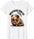 Women's Wheek Means I Bring Hay Funny Guinea Pig Pet Lover Gift T-Shirt - White