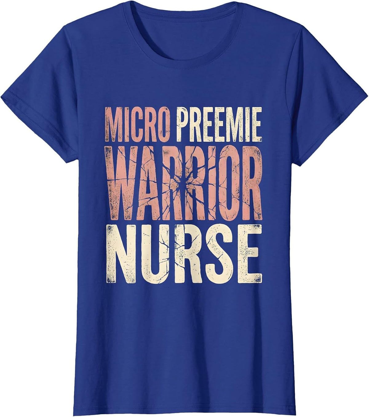 Women's Micro Preemie Warrior Nurse NICU Design T-Shirt - Royal Blue