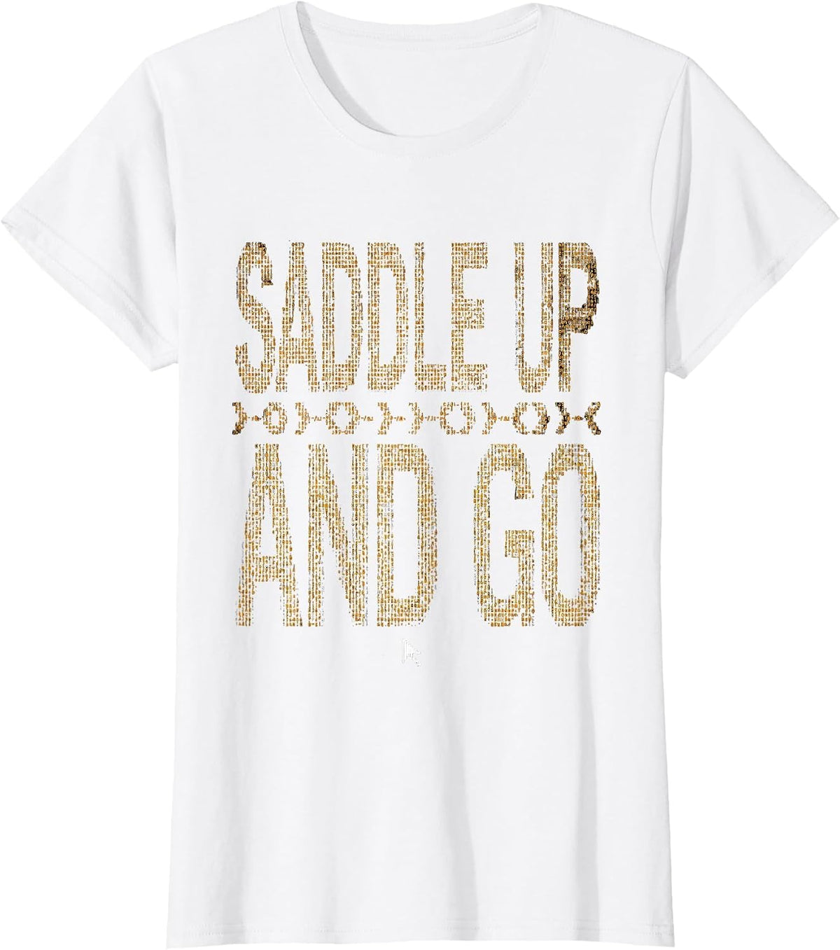 Women's Saddle Up and Go Cycling Bike Rider Design T-Shirt - White