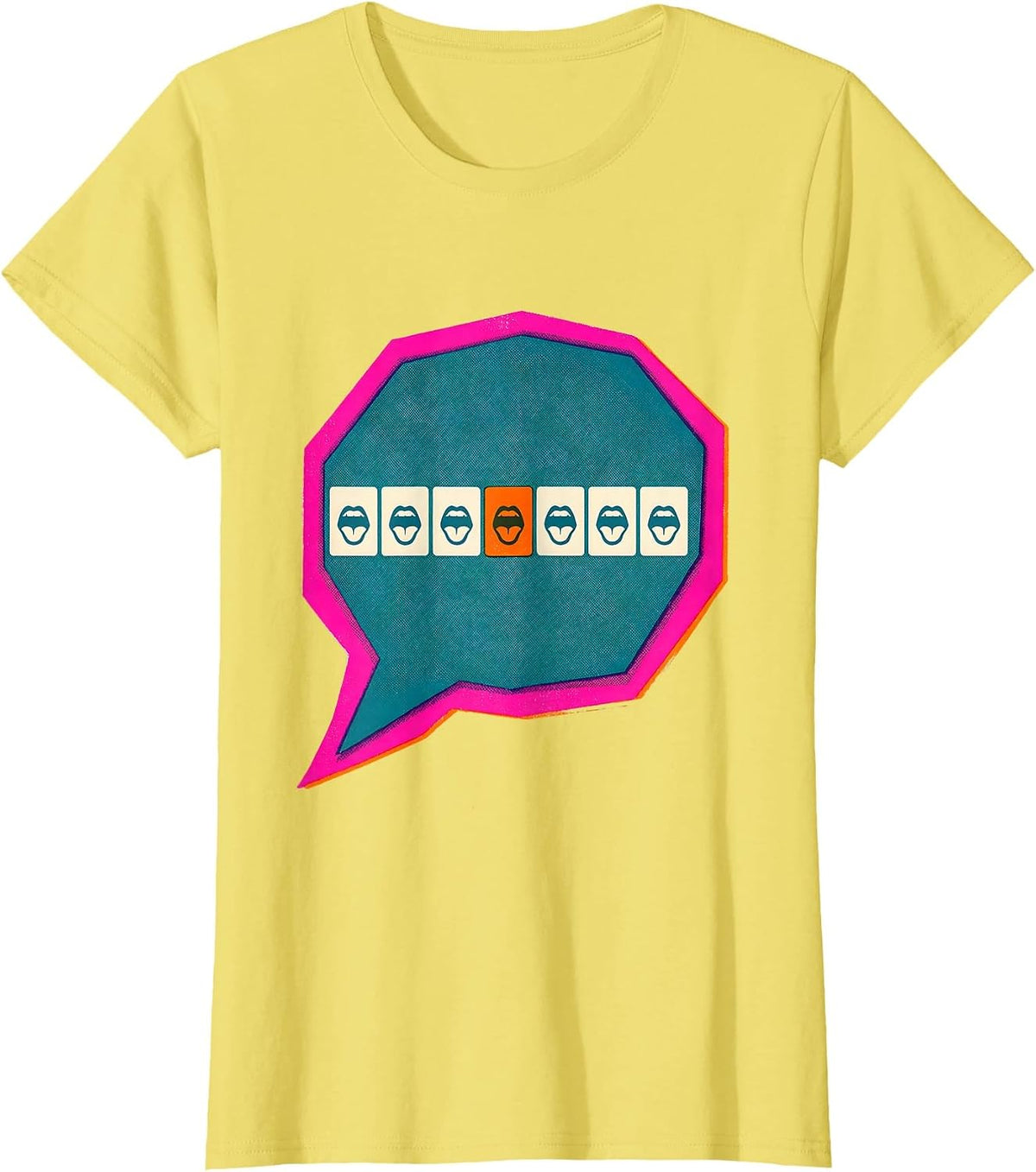 Women's Blank Articulator Cards Retro Cute Speech-Language T-Shirt - Lemon Yellow