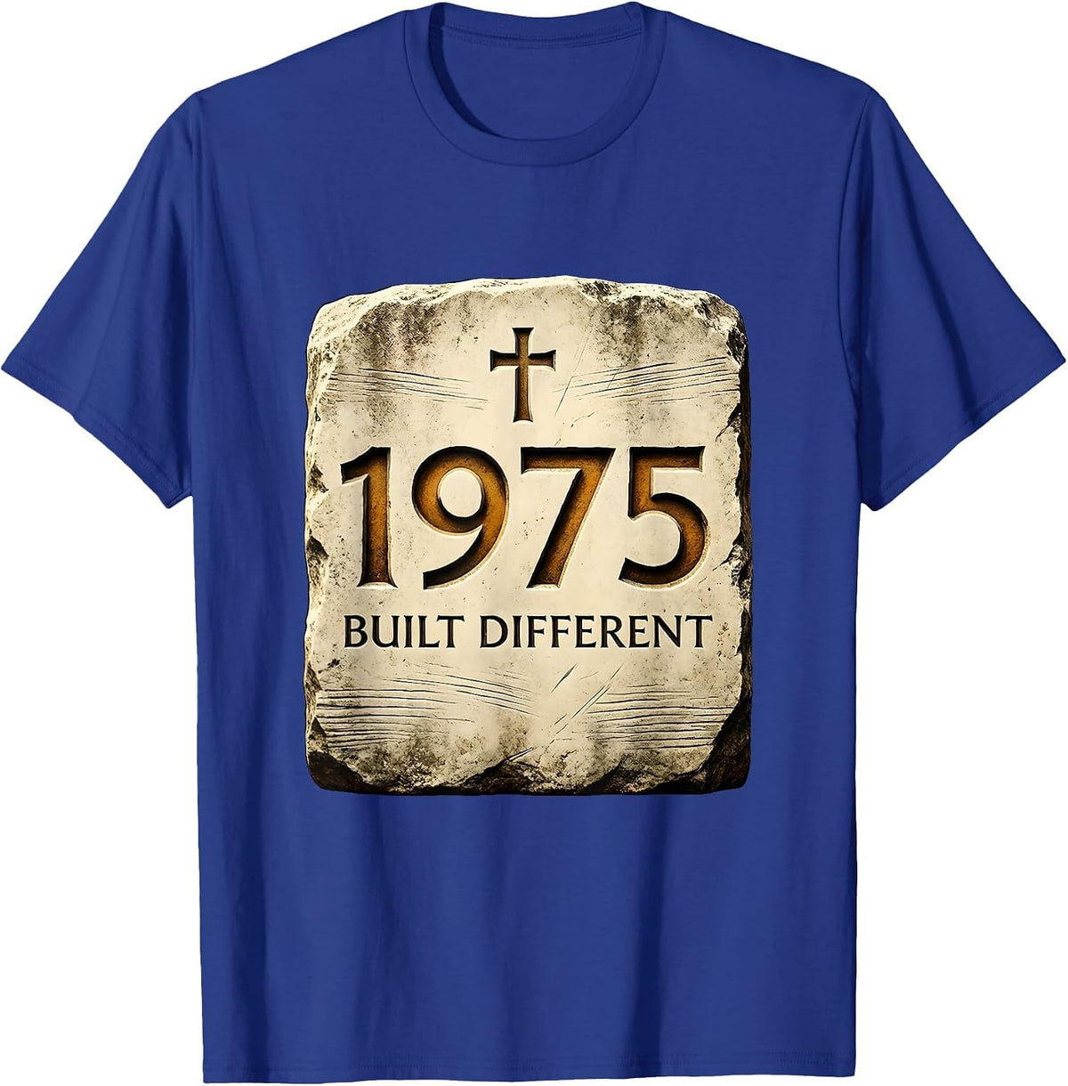 1975 Built Different Vintage Birth Year Design T-Shirt - Royal Blue