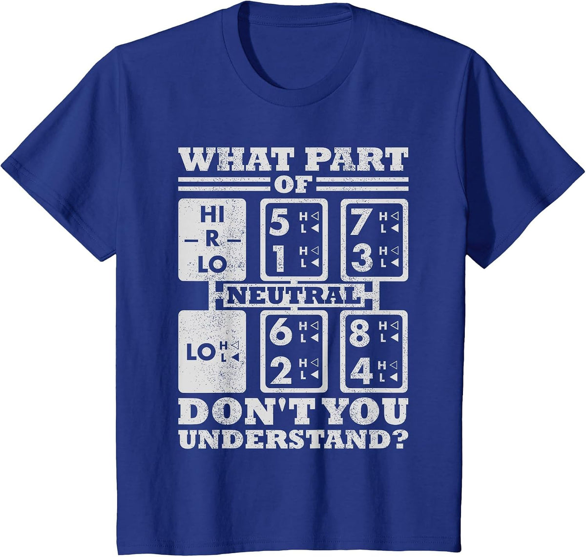 What Part of Truck Equipment do You not Understand the Trucker Driver T-Shirt - Royal Blue