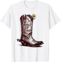Men's Saddle Up Buttercup Cowgirl Western Design T-Shirt - White