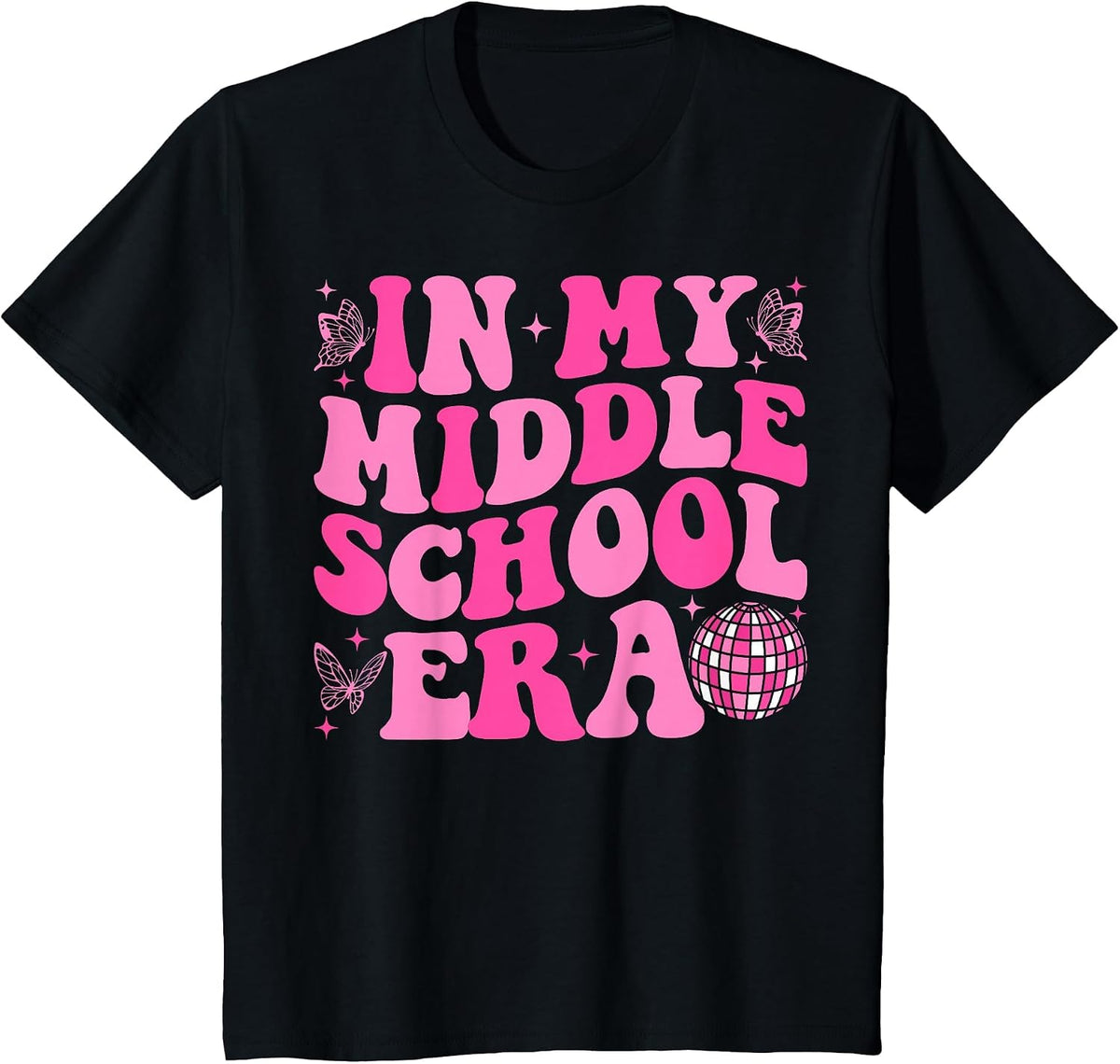 Groovy in My Middle School Era Back to School Teacher T-Shirt - Black