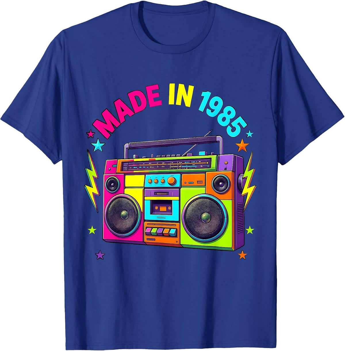 Made in 1985 Classic Birth Year Design T-Shirt - Royal Blue
