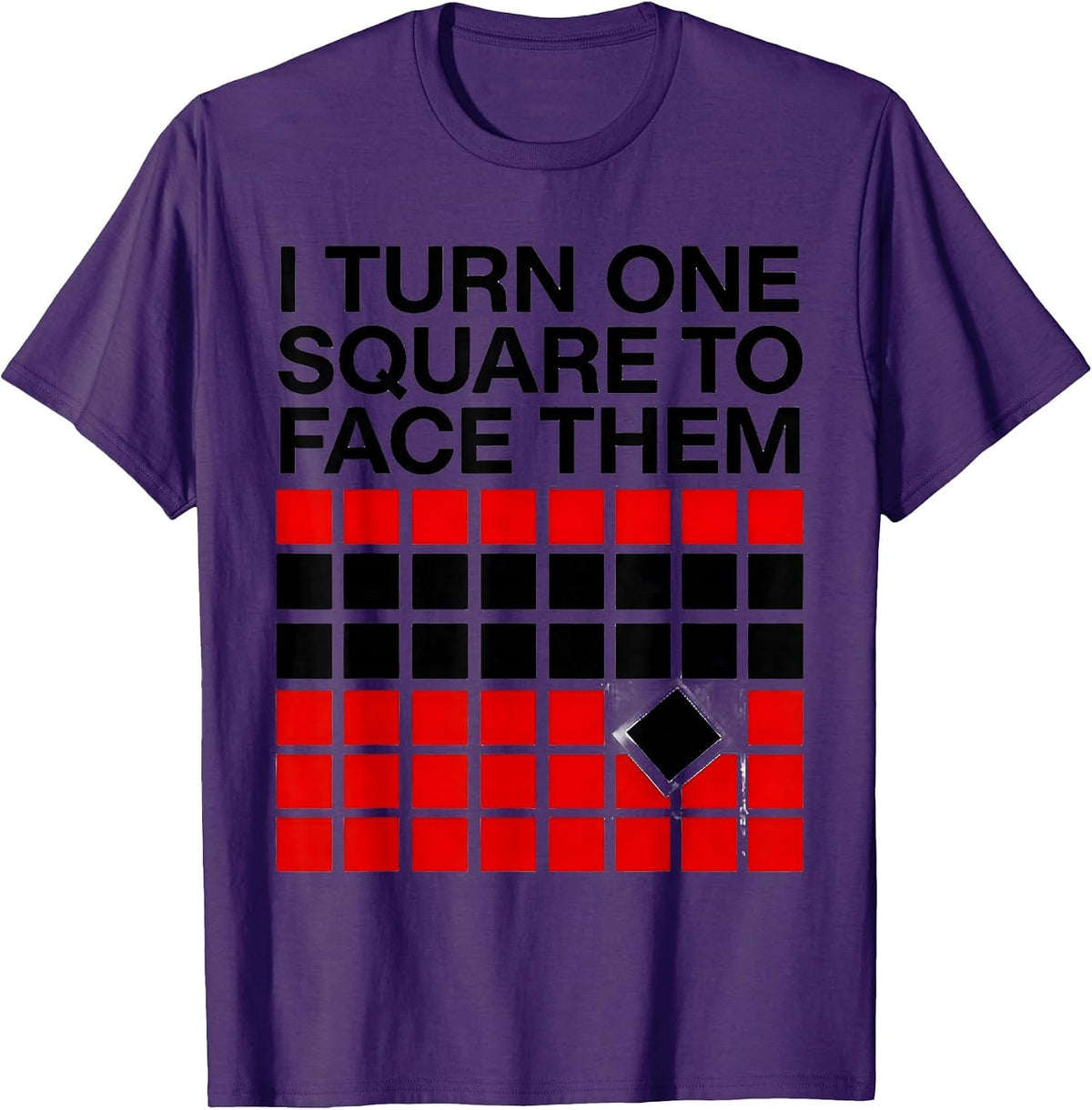 I Turn One Square To Face Them Geometric Special Education T-Shirt - Purple