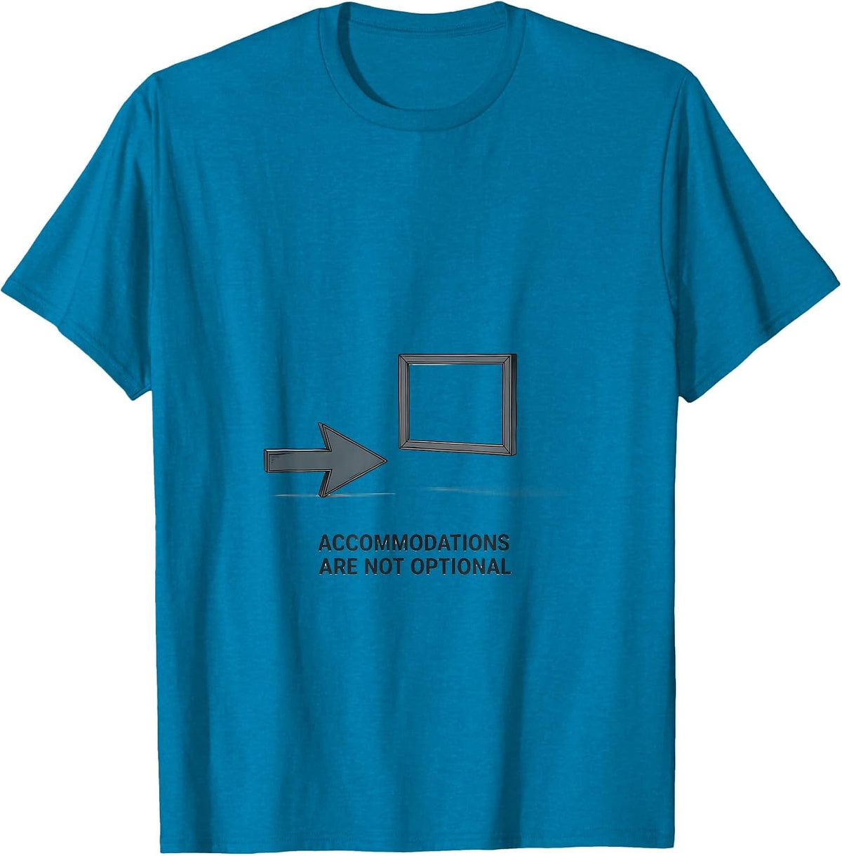 Accommodations Are Not Optional Funny Special Education T-Shirt - Sapphire Blue