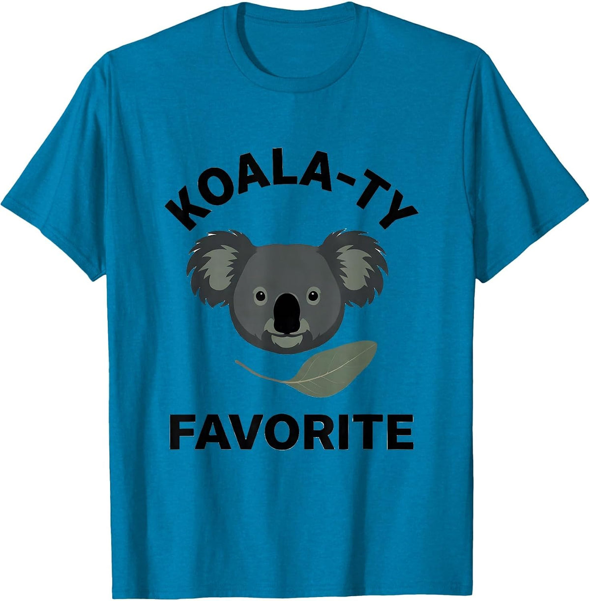 Koala-ty Favorite Funny Koala Lover Pun Gift T-Shirt - Sapphire Blue