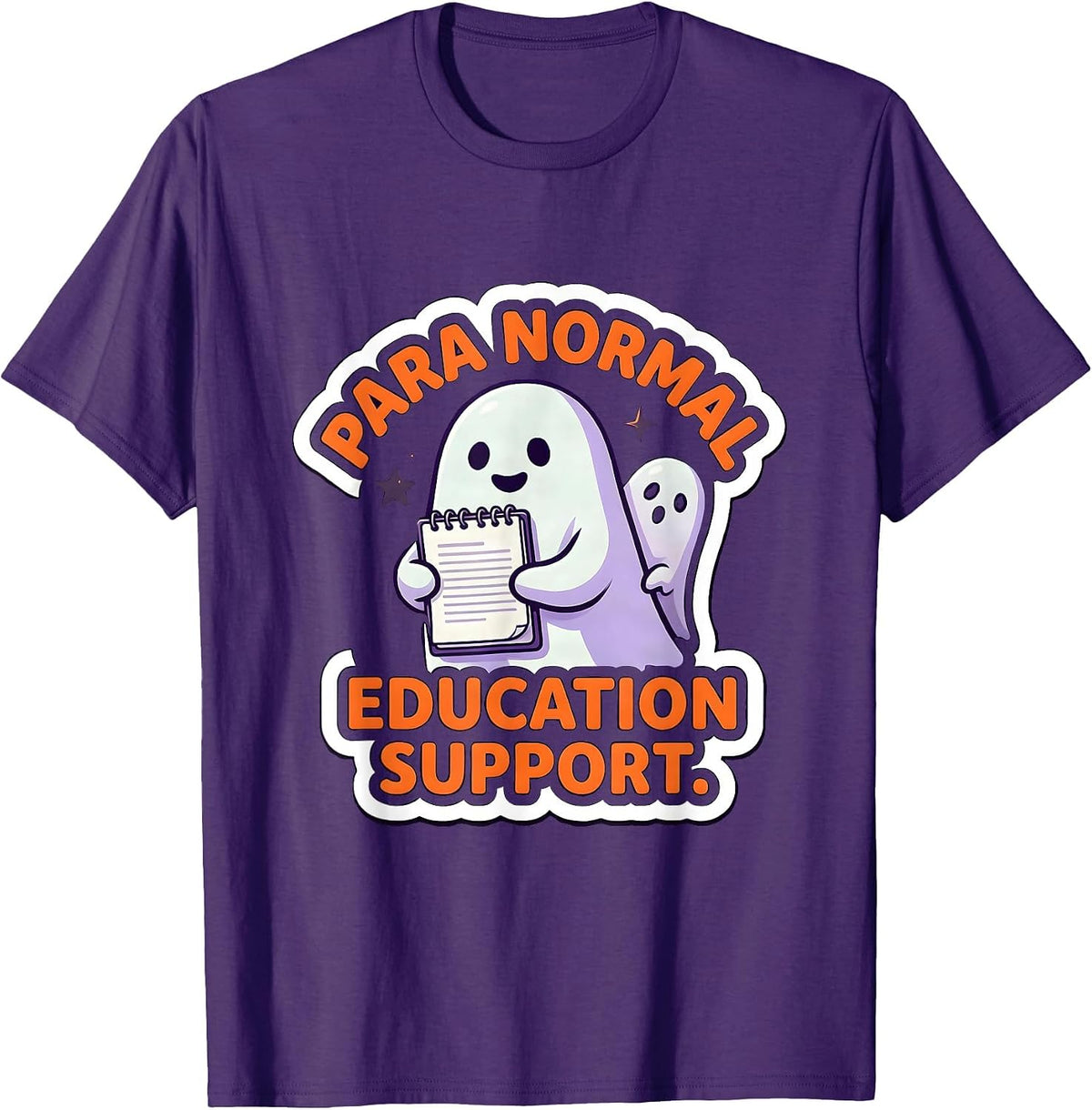 Men's Para Normal Education Support Ghost SpEd Paraprofessional T-Shirt - Purple