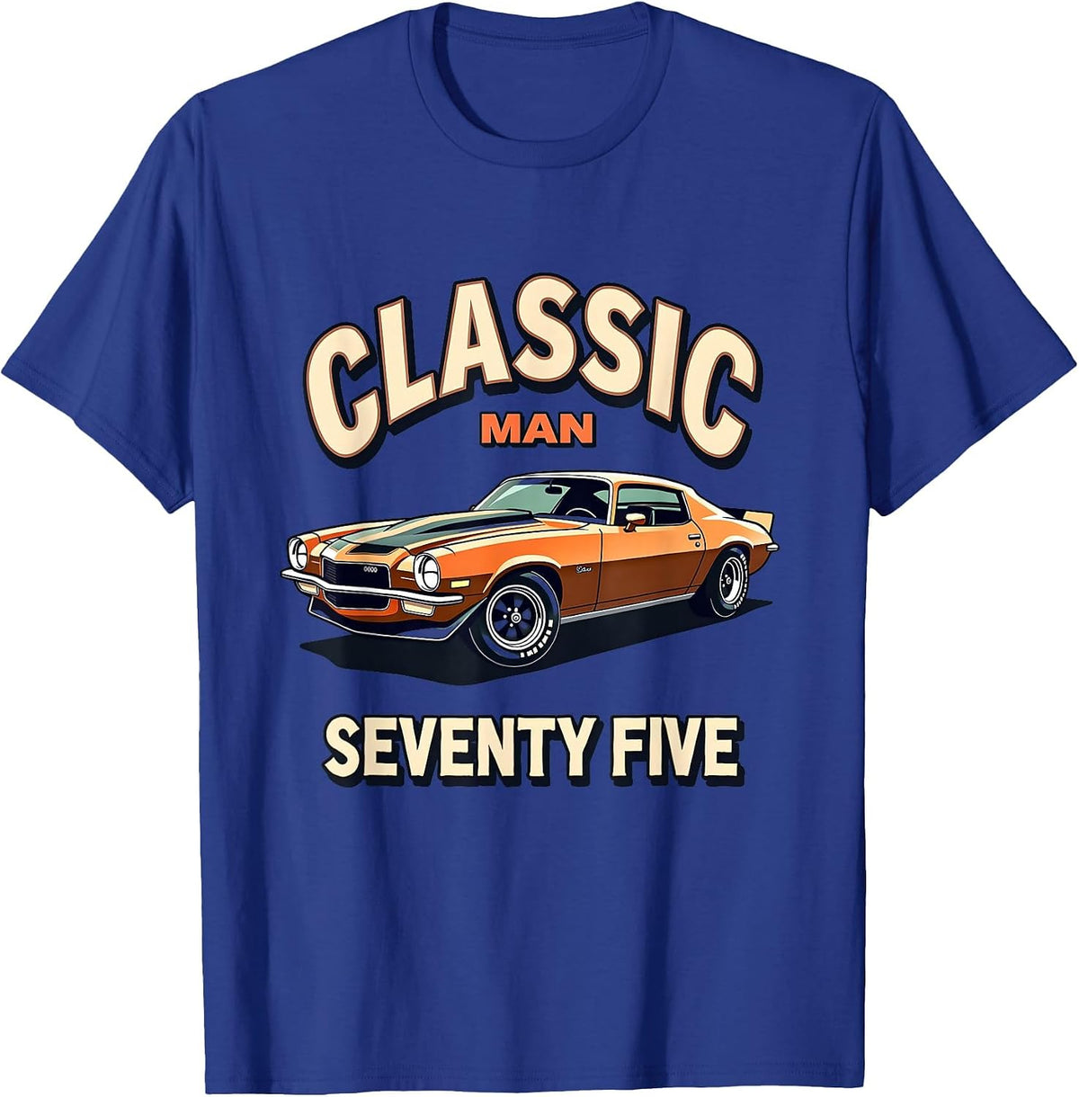 Classic Man Seventy Five 1975 Retro Design T-Shirt - Royal Blue