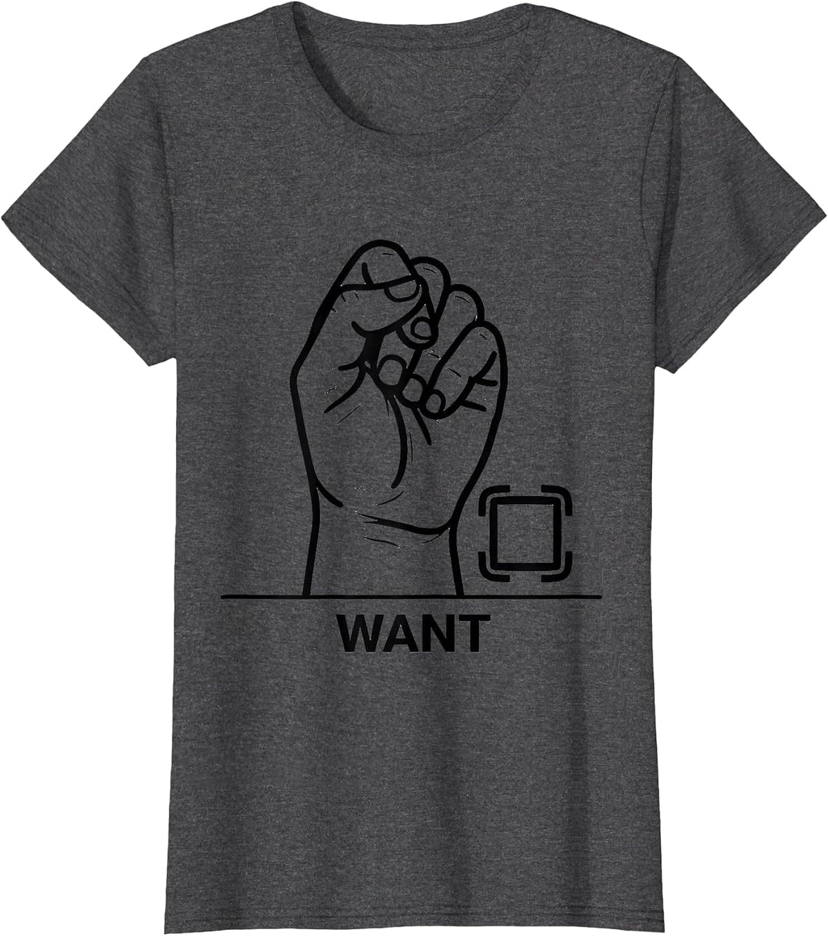 Women's Want Supportive AAC Speech Therapy Communication Advocacy T-Shirt - Dark Heather Grey