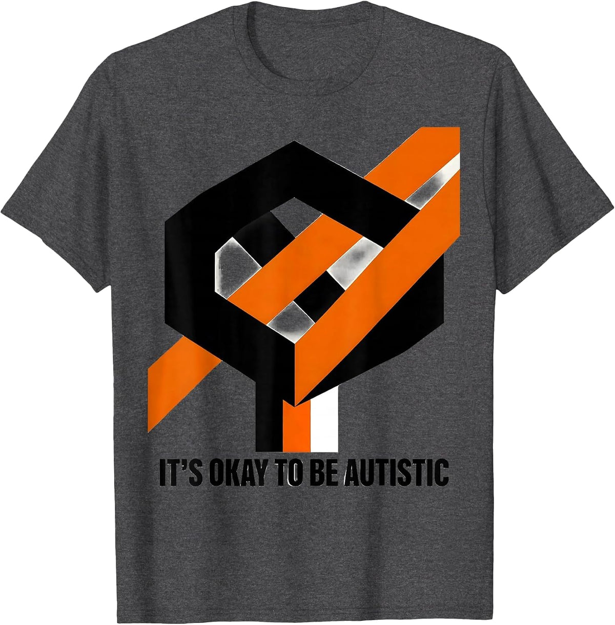 Men's It's Okay To Be Autistic Neurodiversity Acceptance Humor T-Shirt - Dark Heather Grey