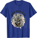 High Koala-ty Cute Koala Lover Pun Humor Watercolor T-Shirt - Royal Blue