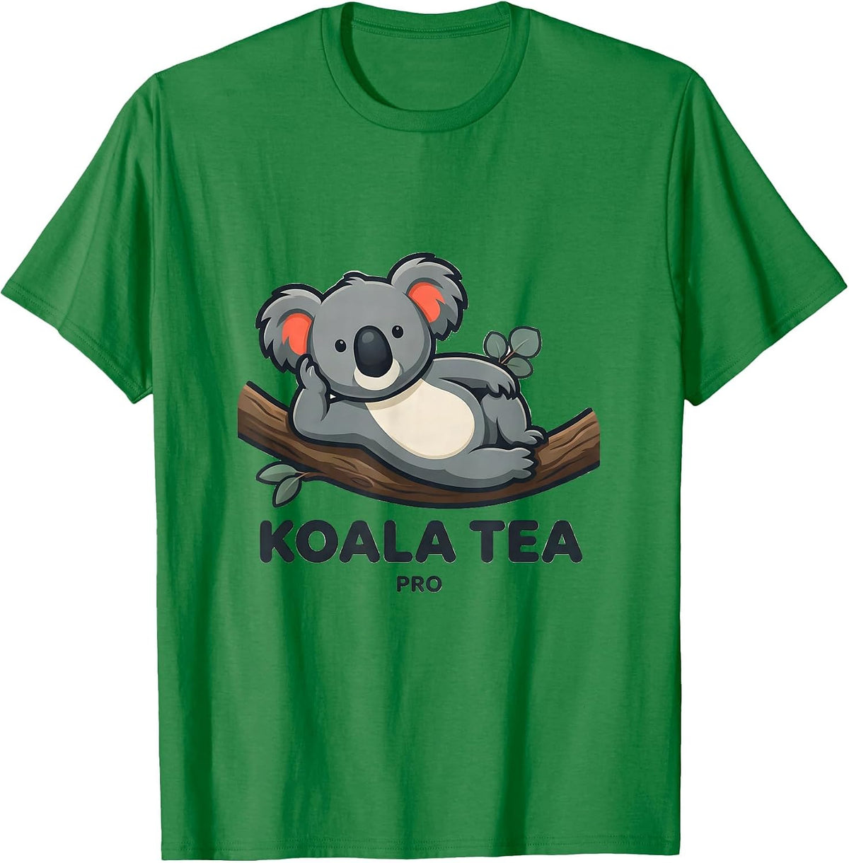Men's Koala Tea Pro Funny Koala Lover Cute Animal Pun T-Shirt - Kelly Green
