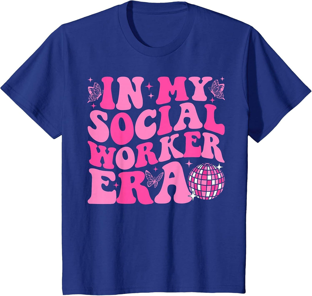in My Social Worker Era Groovy Social Worker Graduation T-Shirt - Royal Blue