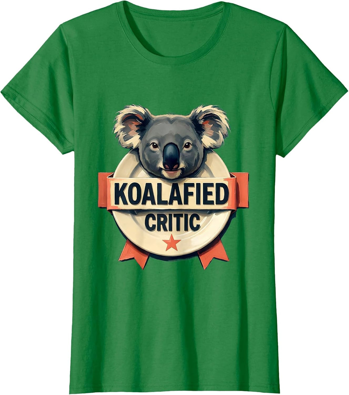 Women's Koalafied Critic Funny Koala Lover Animal Humor T-Shirt - Kelly Green