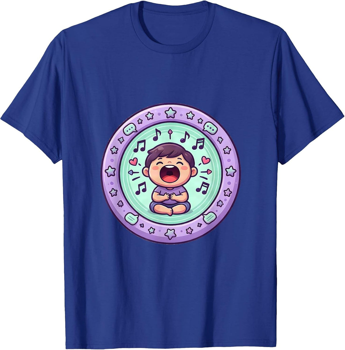 Men's SLP Child Finding Their Voice Silhouette Design T-Shirt - Royal Blue
