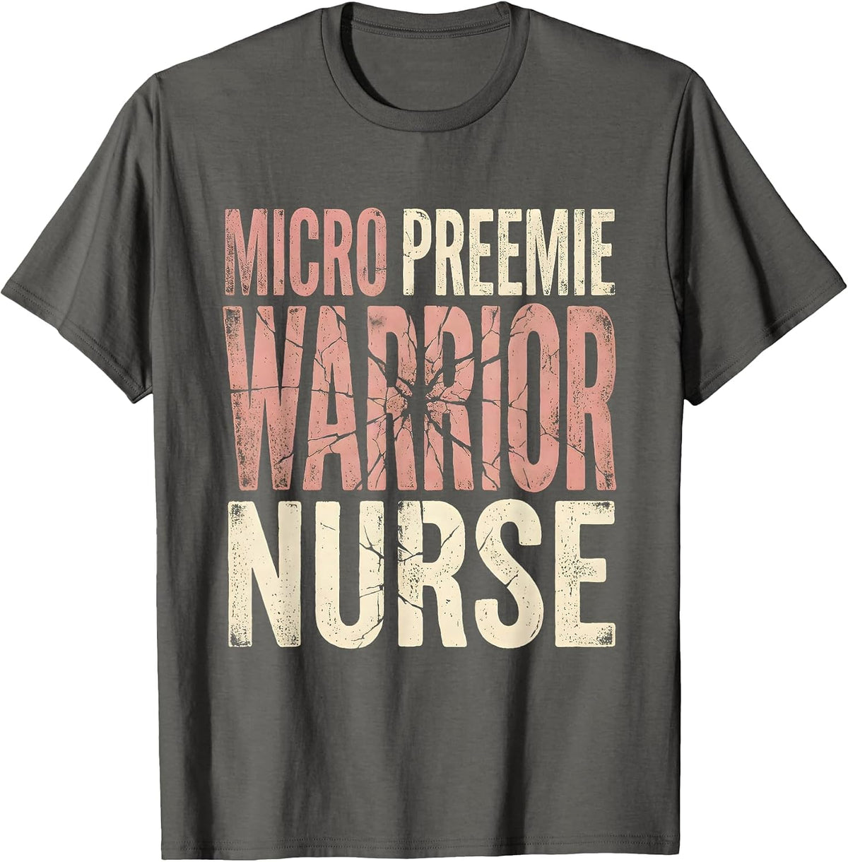Men's Micro Preemie Warrior Nurse NICU Design T-Shirt - Asphalt Grey