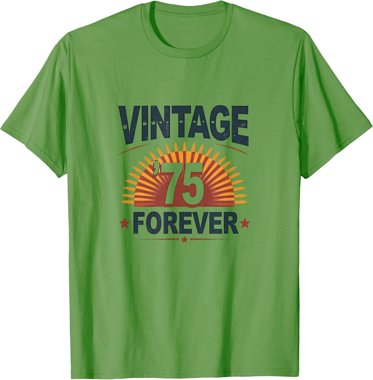 Vintage '75 Forever Retro Men's Design T-Shirt - Grass Green