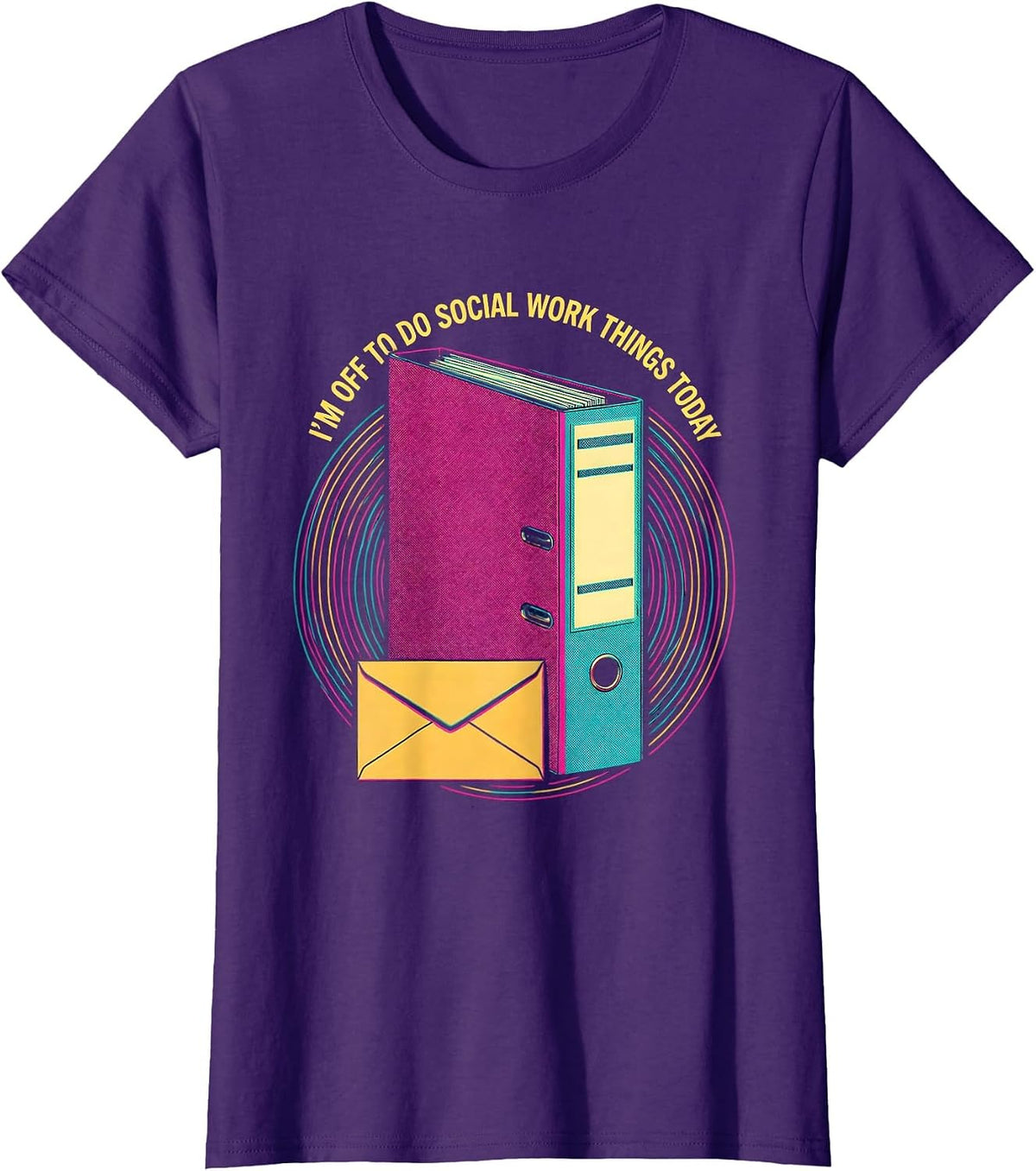 Women's I'm Off To Do Social Work Things Today Funny Social Worker T-Shirt - Purple