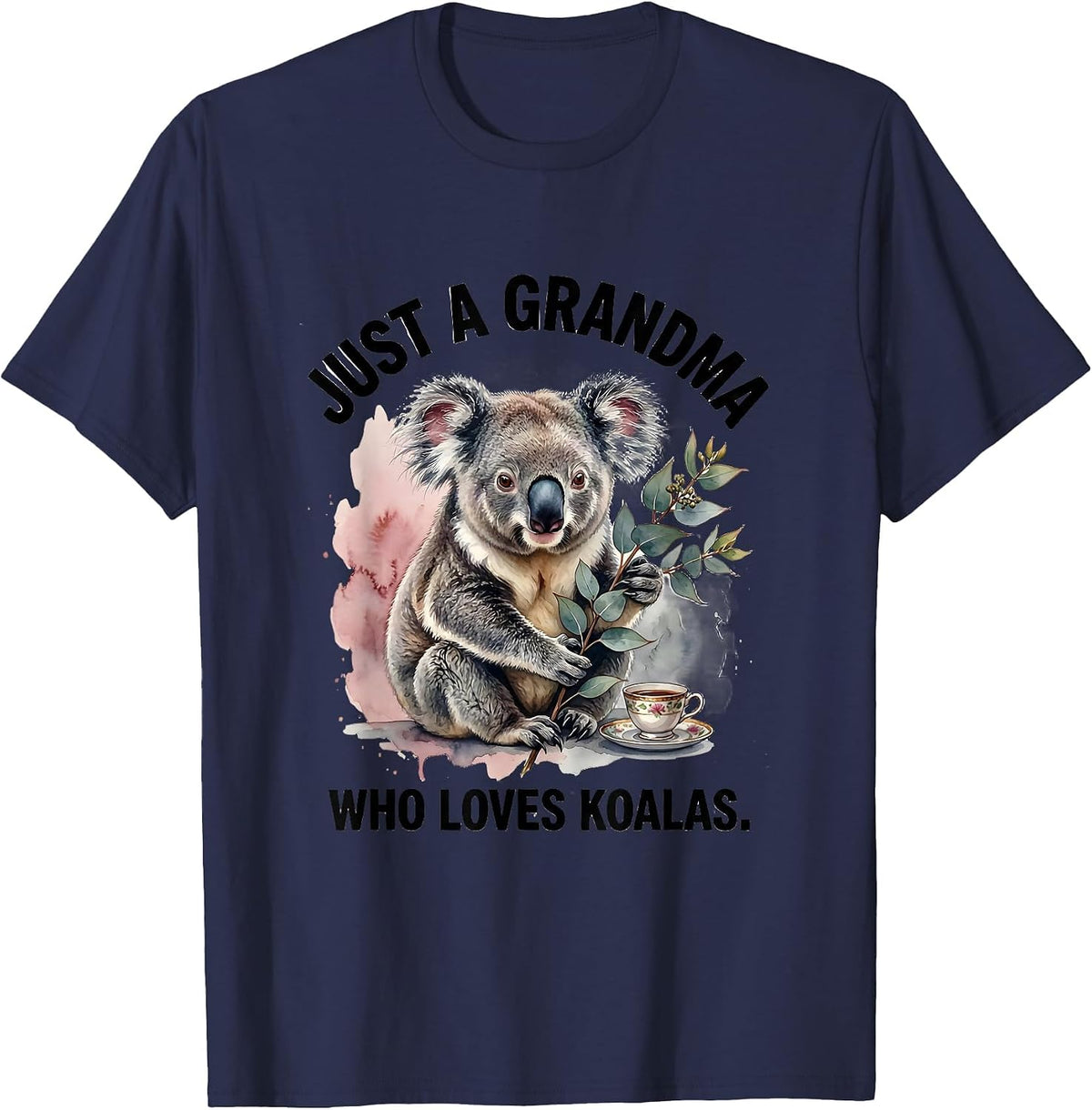 Just a Grandma Who Loves Koalas Funny Grandma Koala Lover T-Shirt - Navy Blue