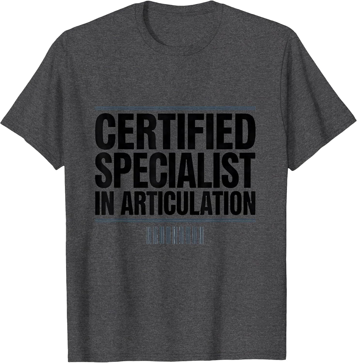 Certified Specialist In Articulation Retro Floral SLP T-Shirt - Dark Heather Grey