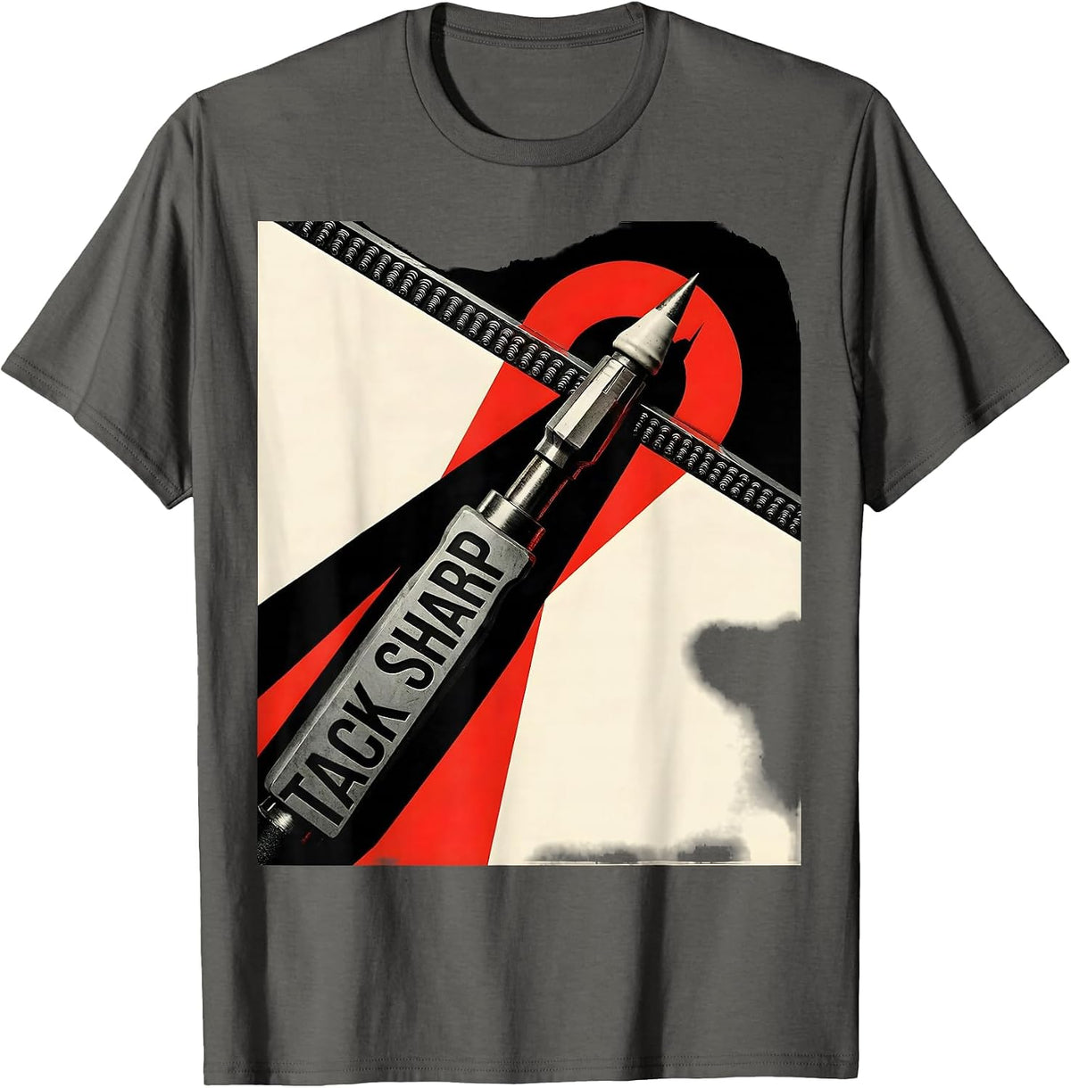 Tack Sharp Constructivist Welder Trade Pride Humor T-Shirt - Asphalt Grey
