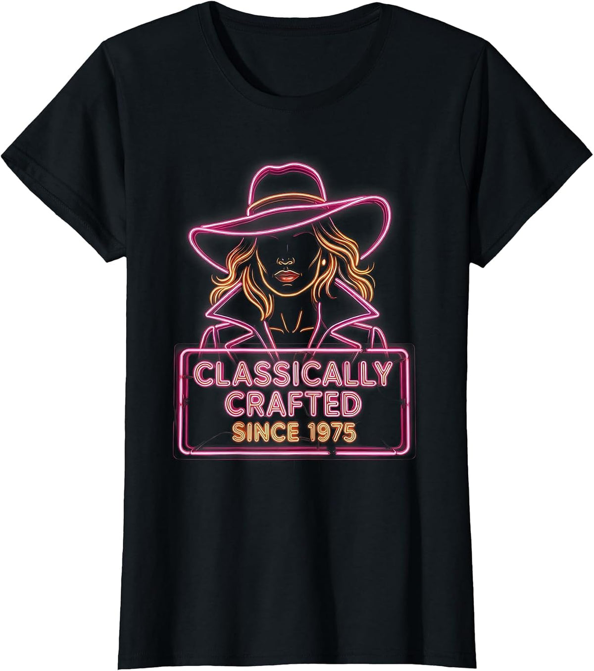 Classically Crafted Since 1975 Vintage Birthday T-Shirt - Black