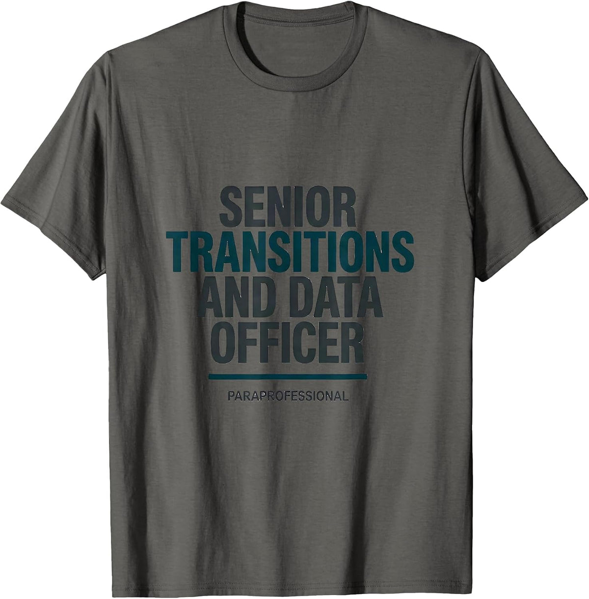 Men's Senior Transitions and Data Officer, Paraprofessional T-Shirt - Asphalt Grey
