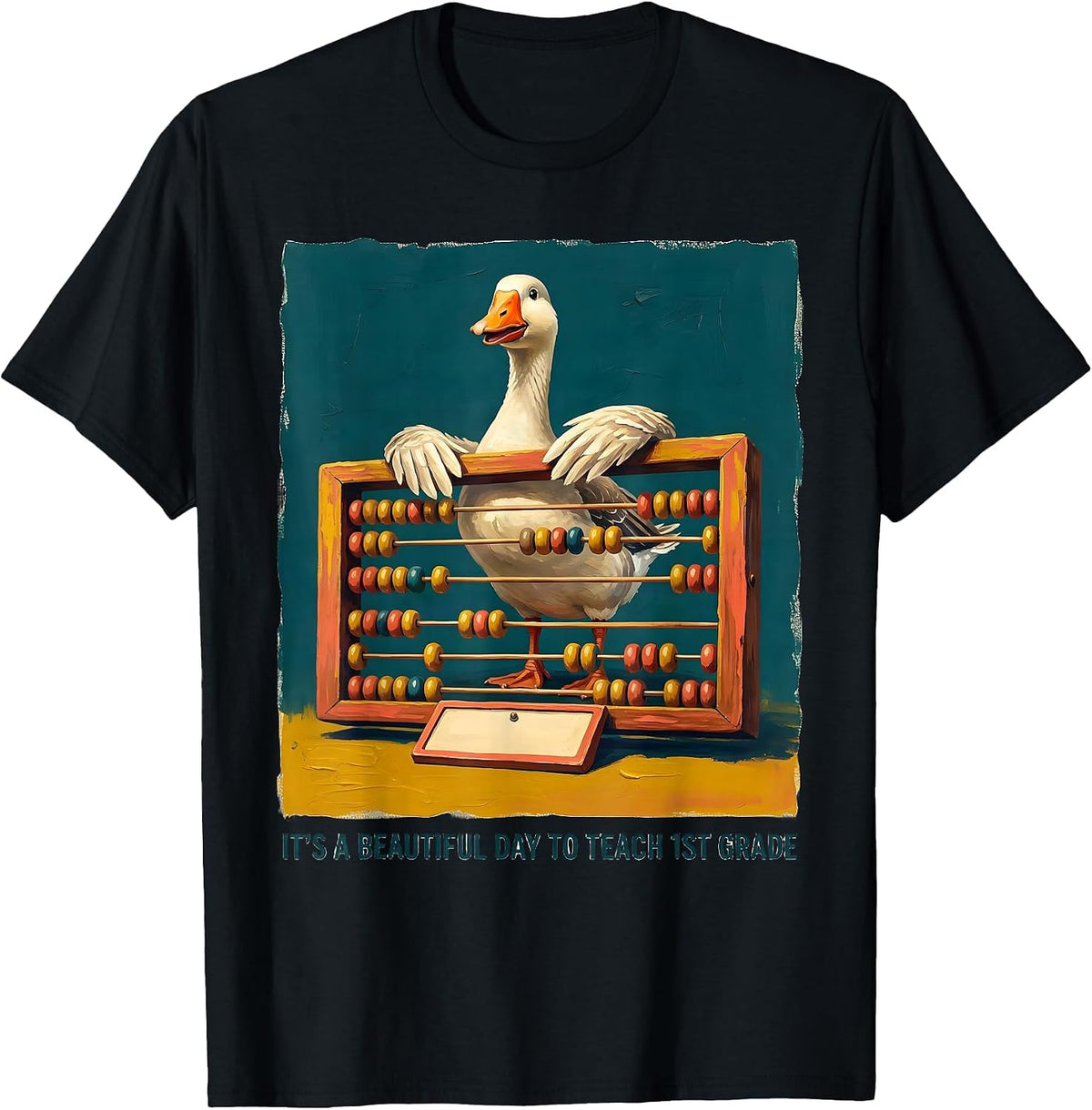 Men's It's A Beautiful Day To Teach 1st Grade Teacher T-Shirt - Black