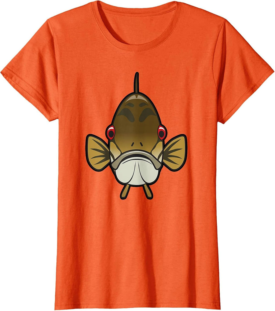 Fishing Forward Smallmouth Bass T-Shirt T-Shirt - Orange