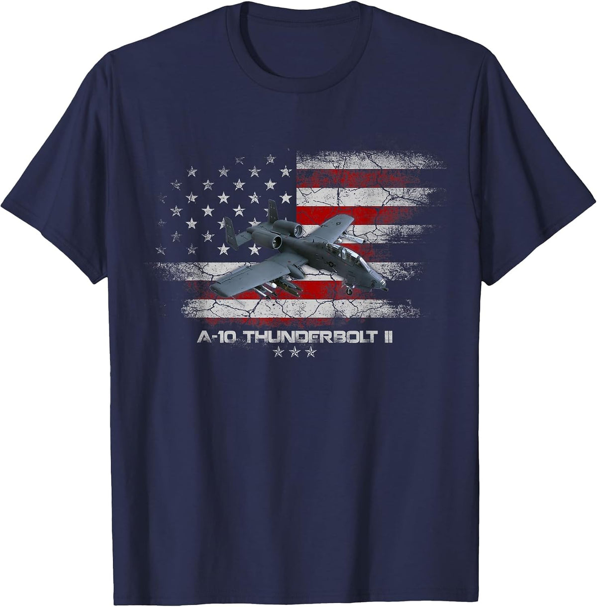 A-10 Thunderbolt Fighter Jet Pilot Veteran A-10 Warthog Vet T-Shirt - Navy Blue