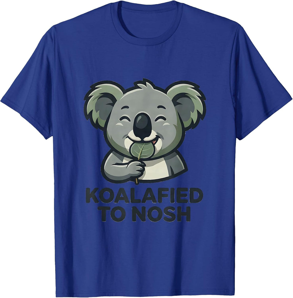 Men's Koalafied To Nosh Funny Koala Animal Lover Pun Humor T-Shirt - Royal Blue