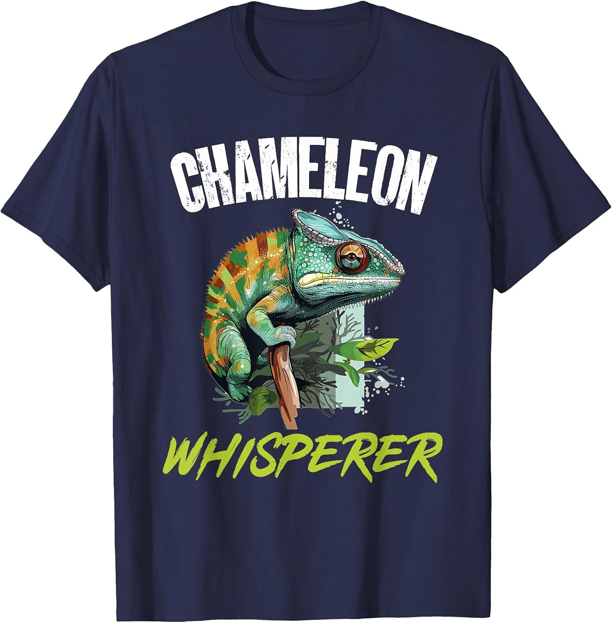 Chameleon Reptile Chameleon Whisperer T-Shirt - Navy Blue